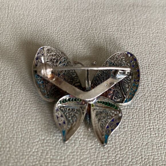 Sterling silver & enamel pin - Picture 2 of 3